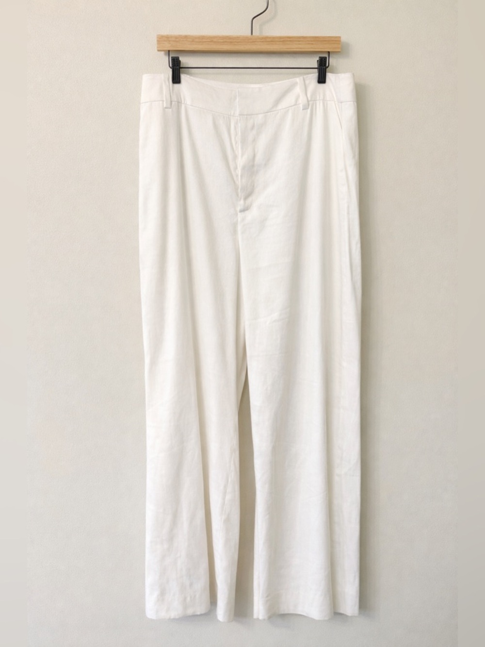Favorite Daughter Linen Wide Leg Pants High Rise Ivory Size 14 - Picture 2 of 7